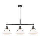 Linear/Island 3 Light Bar by Golden ( 62 | 3306-LP BLK-OP Orwell ) 