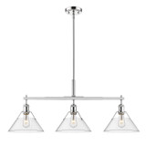 Linear/Island 3 Light Bar by Golden ( 62 | 3306-LP CH-CLR Orwell ) 
