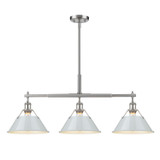 Linear/Island 3 Light Bar by Golden ( 62 | 3306-LP PW-DB Orwell ) 