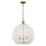 Pendants Fabric Shade by Golden ( 62 | 6933-3P BCB-WR Florence ) 