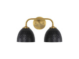 Bathroom Fixtures Two Lights by Golden ( 62 | 6950-BA2 MBS-BLK Shepard ) 