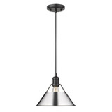 Mini Pendants Metal Shade by Golden ( 62 | 3306-M BLK-CH Orwell ) 