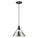 Mini Pendants Metal Shade by Golden ( 62 | 3306-M BLK-PW Orwell ) 