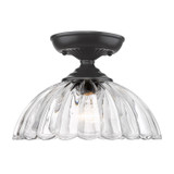 Semi-Flush Mts. Glass Down by Golden ( 62 | 6952-SF BLK-CLR Audra ) 