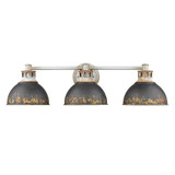 Bathroom Fixtures Three Lights by Golden ( 62 | 0865-BA3 AGV-ABI Kinsley ) 