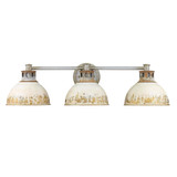 Bathroom Fixtures Three Lights by Golden ( 62 | 0865-BA3 AGV-AI Kinsley ) 