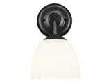 Sconces Single Glass by Golden ( 62 | 6954-1W BLK-OP Dorinda ) 