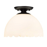 Semi-Flush Mts. Bowl Style by Golden ( 62 | 6954-SF BLK-OP Dorinda ) 