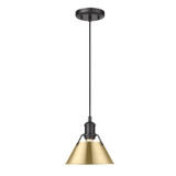 Mini Pendants Metal Shade by Golden ( 62 | 3306-S BLK-BCB Orwell ) 