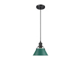 Mini Pendants Metal Shade by Golden ( 62 | 3306-S BLK-GN Orwell ) 