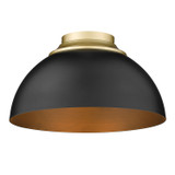 Flush Mounts Metal Shade by Golden ( 62 | 6956-FM OG-BLK Zoey ) 