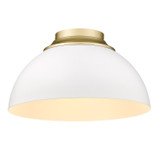Flush Mounts Metal Shade by Golden ( 62 | 6956-FM OG-WHT Zoey ) 