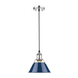 Mini Pendants Metal Shade by Golden ( 62 | 3306-S CH-NVY Orwell ) 