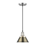Mini Pendants Metal Shade by Golden ( 62 | 3306-S PW-AB Orwell ) 