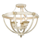 Semi-Flush Mts. Cage by Golden ( 62 | 0892-SF AI Jules ) 