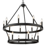 Large Chandeliers Candle by Golden ( 62 | 1017-96 BLK Alastair ) 