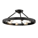 Semi-Flush Mts. Exposed Lamps by Golden ( 62 | 1019-6SF BLK Castile ) 
