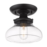 Semi-Flush Mts. Glass Down by Golden ( 62 | 3419-SF BLK-CLR Nash ) 