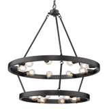 Mid. Chandeliers Glass Down by Golden ( 62 | 1019-96 BLK Castile ) 