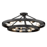 Semi-Flush Mts. Exposed Lamps by Golden ( 62 | 1019-96SF BLK Castile ) 