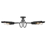 Semi-Flush Mts. Cage by Golden ( 62 | 1040-6SF BLK Newton ) 