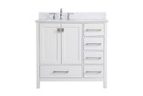 Plumbing Bath Chests/Vanities by Elegant Lighting ( 173 | VF18836WH-BS Irene ) 