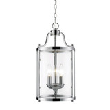 Foyer/Hall Lanterns Glass w/Frame by Golden ( 62 | 1157-3P CH Payton ) 