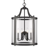 Foyer/Hall Lanterns Glass w/Frame by Golden ( 62 | 1157-4P BLK Payton ) 