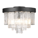 Flush Mounts Exposed Lamps by Golden ( 62 | 1768-FM BLK-HWG Ciara ) 