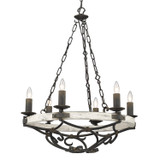 Mid. Chandeliers Candle by Golden ( 62 | 1821-6 ABI-CDW Madera ) 