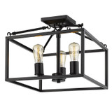 Semi-Flush Mts. Cage by Golden ( 62 | 2072-SF BLK Wesson ) 