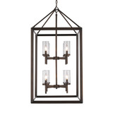 Foyer/Hall Lanterns Open Frame by Golden ( 62 | 2073-8P GMT-CLR Smyth ) 