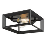 Flush Mounts Cage Style by Golden ( 62 | 2073-FM BLK Smyth ) 