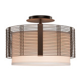 Semi-Flush Mts. Drum Shade by Hammerton Studio ( 404 | CLB0020-14-FB-SH-E2 Downtown Mesh ) 