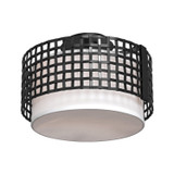 Semi-Flush Mts. Drum Shade by Hammerton Studio ( 404 | CLB0037-14-MB-SH-E2 Tweed ) 
