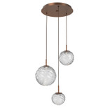 Mini Pendants 3 Light Cluster by Hammerton Studio ( 404 | CHB0092-03-BB-C-C01-L3 Gaia ) 