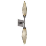 Sconces Double Glass by Hammerton Studio ( 404 | IDB0050-02-GP-CB-L3 Rock Crystal ) 