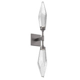 Sconces Double Glass by Hammerton Studio ( 404 | IDB0050-02-GP-CC-L1 Rock Crystal ) 