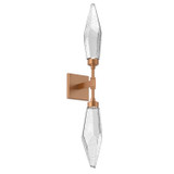 Sconces Double Glass by Hammerton Studio ( 404 | IDB0050-02-NB-CC-L3 Rock Crystal ) 