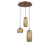 Mini Pendants 3 Light Cluster by Hammerton Studio ( 404 | CHB0091-03-BB-B-C01-L1 Vessel ) 