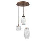 Mini Pendants 3 Light Cluster by Hammerton Studio ( 404 | CHB0091-03-BB-C-C01-L3 Vessel ) 