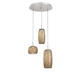 Mini Pendants 3 Light Cluster by Hammerton Studio ( 404 | CHB0091-03-BS-B-C01-L3 Vessel ) 