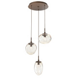 Mini Pendants 3 Light Cluster by Hammerton Studio ( 404 | CHB0069-03-BB-FA-C01-L3 Cosmos ) 