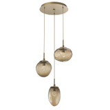 Mini Pendants 3 Light Cluster by Hammerton Studio ( 404 | CHB0069-03-GB-FB-C01-L3 Cosmos ) 