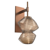 Sconces Single Glass by Hammerton Studio ( 404 | IDB0089-01-BB-B-L3 Mesa ) 