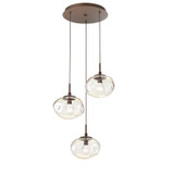 Mini Pendants 3 Light Cluster by Hammerton Studio ( 404 | CHB0068-03-BB-ZA-C01-L1 Nebula ) 
