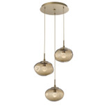 Mini Pendants 3 Light Cluster by Hammerton Studio ( 404 | CHB0068-03-GB-ZB-C01-L3 Nebula ) 