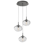 Mini Pendants 3 Light Cluster by Hammerton Studio ( 404 | CHB0068-03-GP-GC-C01-L3 Nebula ) 