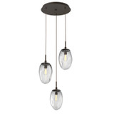 Mini Pendants 3 Light Cluster by Hammerton Studio ( 404 | CHB0063-03-FB-C-C01-E2 Meteo ) 
