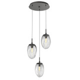 Mini Pendants 3 Light Cluster by Hammerton Studio ( 404 | CHB0063-03-GP-C-C01-E2 Meteo ) 